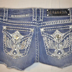 La Idol denim Low rise shorts Small